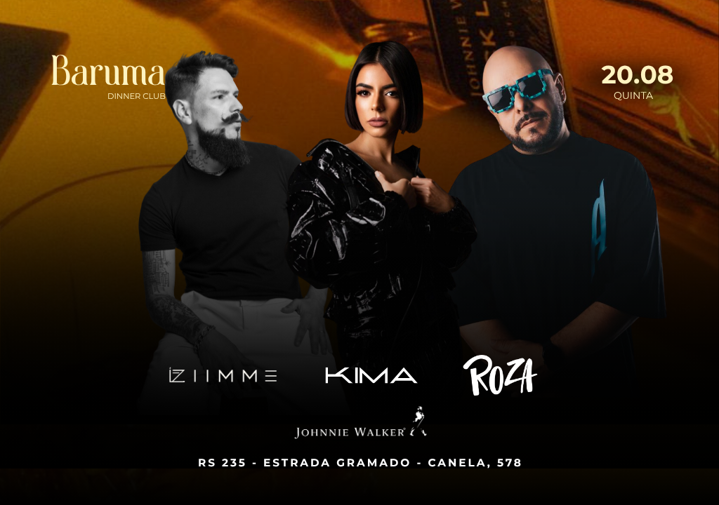 BARUMA/JOHNNIE WALKER  FESTIVAL DE CINEMA DJ'S  ZIMME + KIMA + ROZA