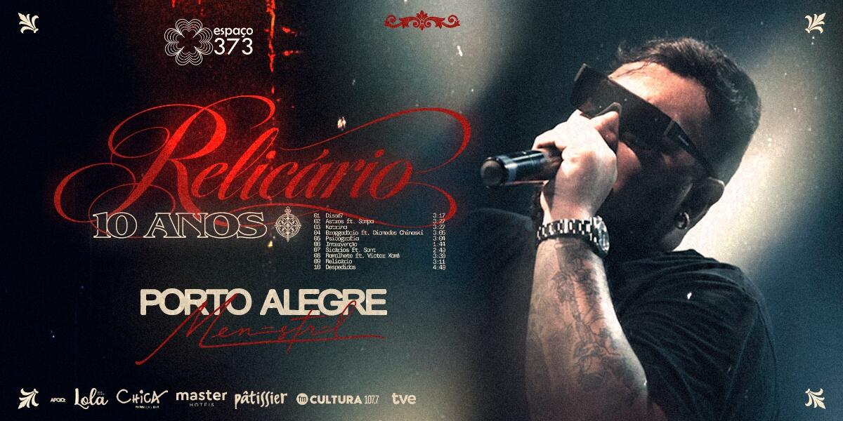 MENESTREL — TURNÊ RELICÁRIO 10 ANOS