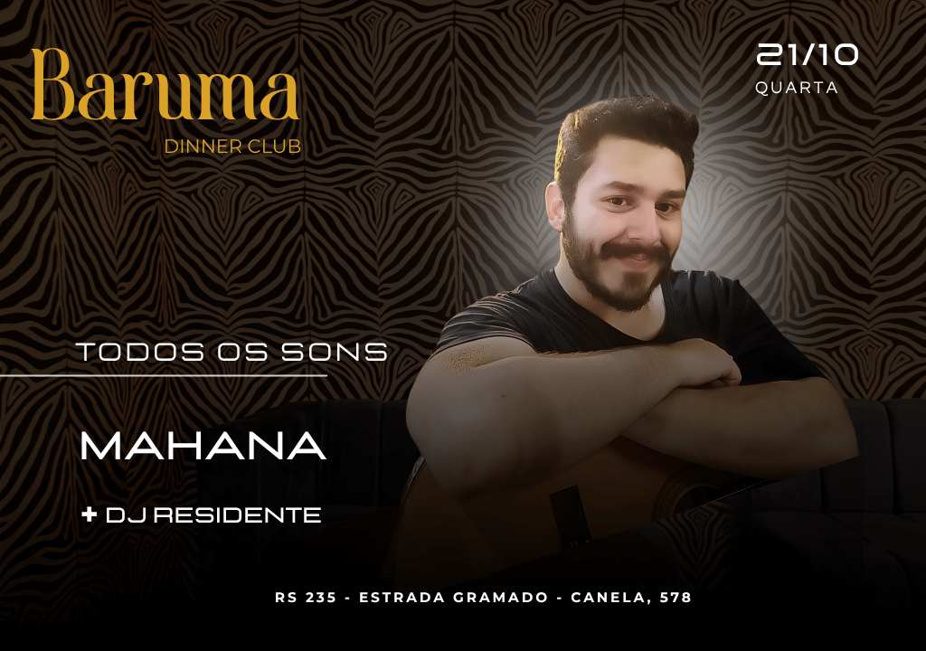 Baruma Todos os Sons Luciano Mahana + Dj Residente 