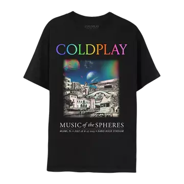 Camiseta preta Coldplay